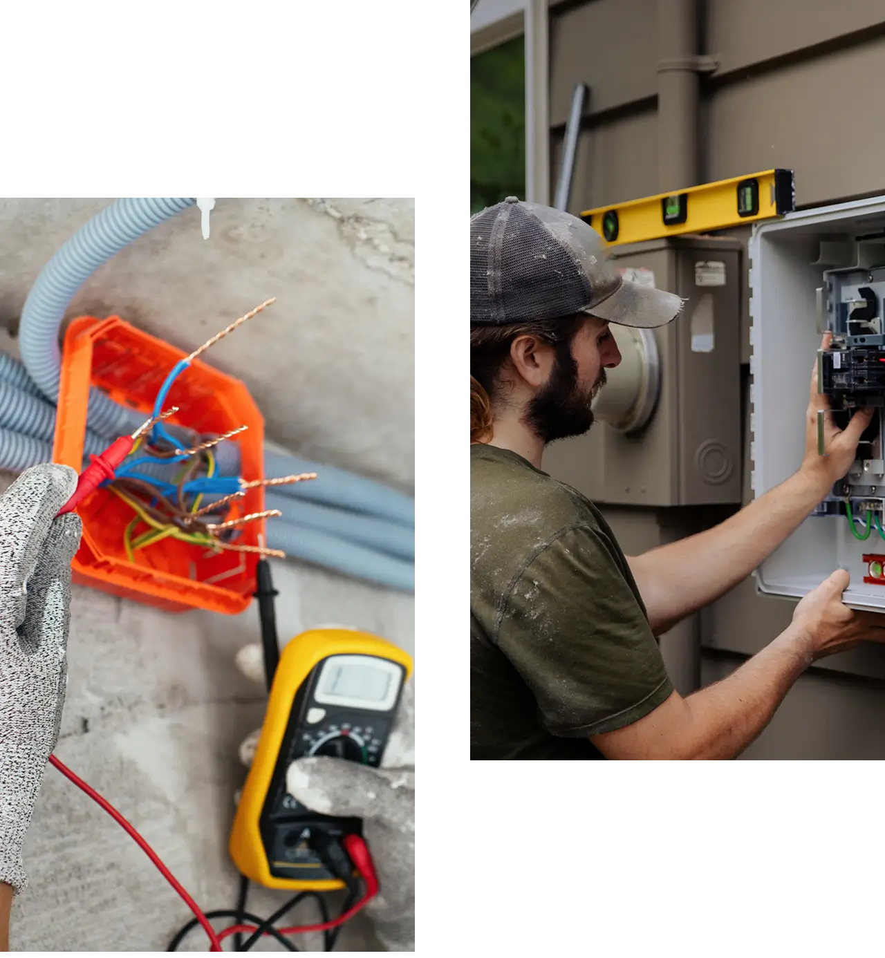 Installing wiring and circuit breaker box