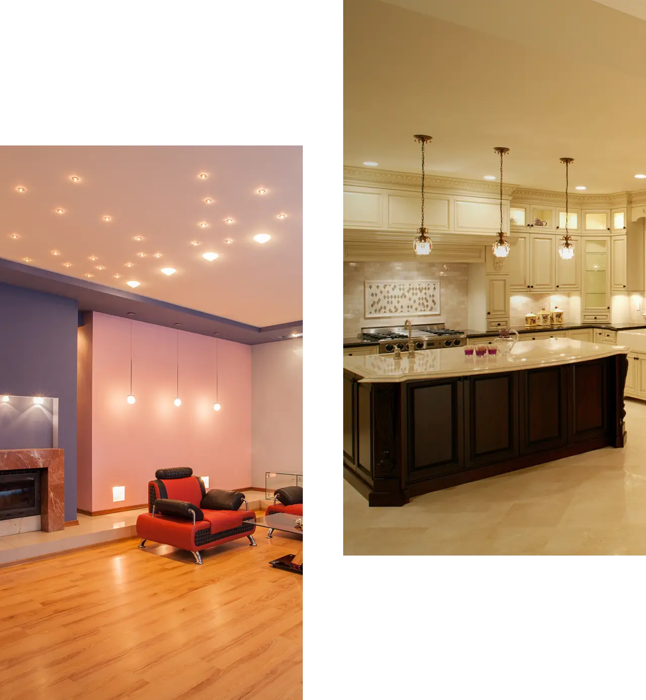 Elegant interiors with unique lighting