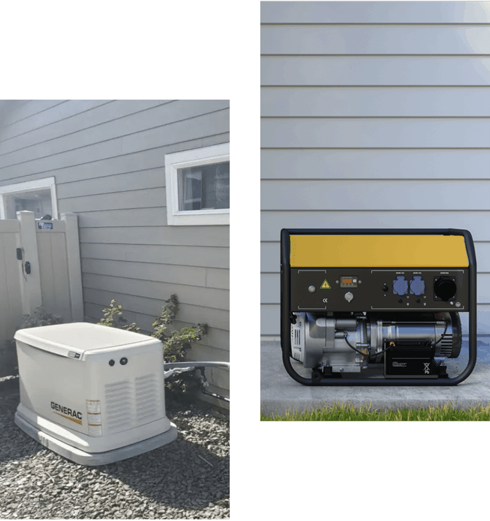 Two different types of home generators.